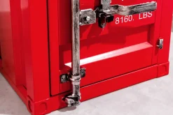Container-Schrank GLOBETROTTER 50cm rot Metall Nachttisch Beistellschrank