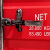 Container-Schrank GLOBETROTTER 80cm rot Metall Couchtisch mit Flügeltüren Kommode
