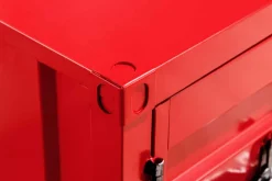 Container-Schrank GLOBETROTTER 80cm rot Metall Couchtisch mit Flügeltüren Kommode