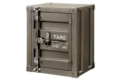 Container-Schrank GLOBETROTTER 50cm anthrazit Metall Nachttisch Beistellschrank