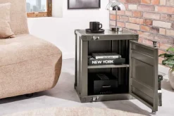 Container-Schrank GLOBETROTTER 50cm anthrazit Metall Nachttisch Beistellschrank