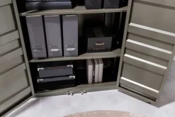 Container-Schrank GLOBETROTTER 140cm anthrazit Metall Aktenschrank Highboard