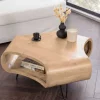 Couchtisch ORGANIC LIVING 90cm natur cream finish Mangoholz mit Hairpin Legs