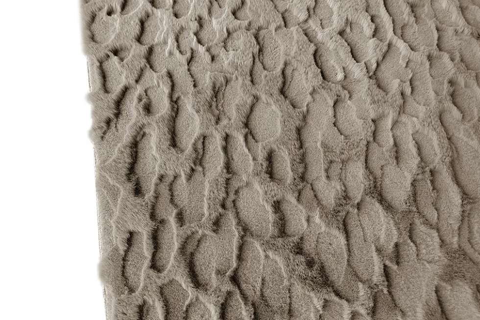 3D Hochflor Teppich DUNE 230x160cm taupe Hoch-Tief-Effekt