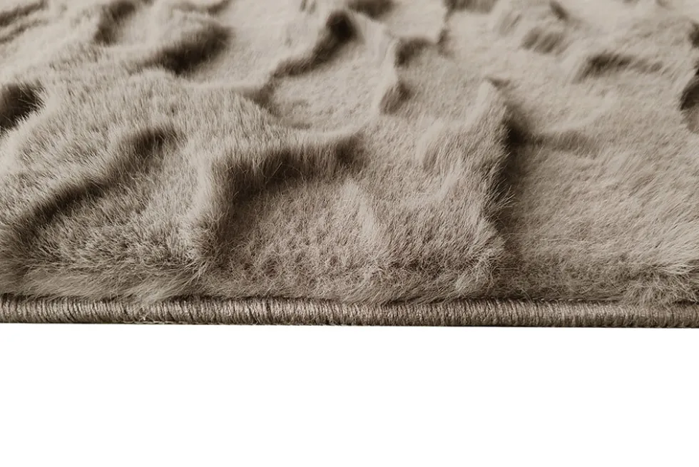 3D Hochflor Teppich DUNE 230x160cm taupe Hoch-Tief-Effekt