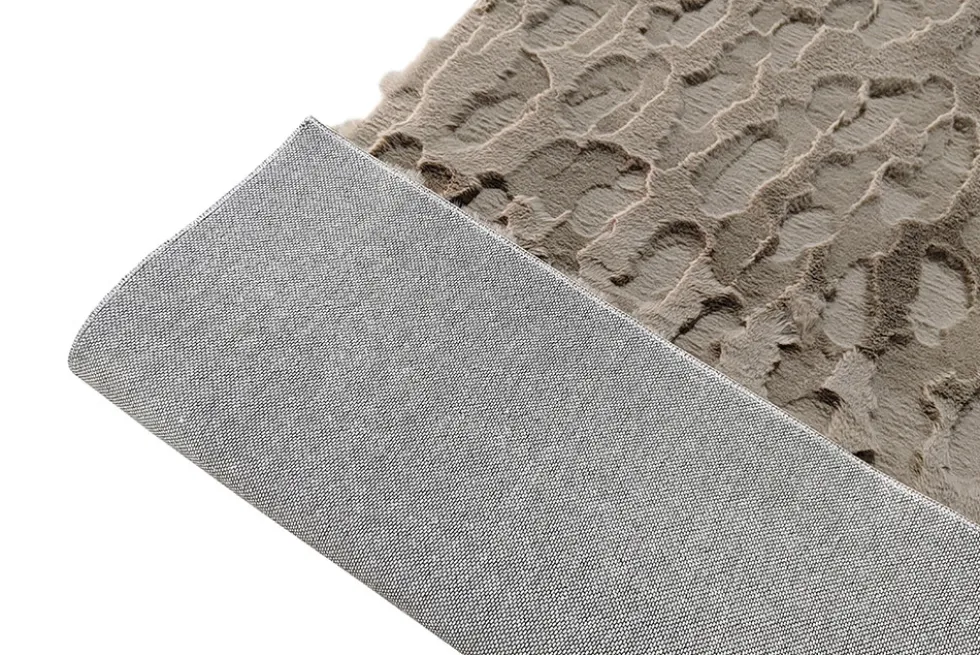 3D Hochflor Teppich DUNE 230x160cm taupe Hoch-Tief-Effekt
