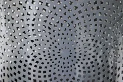 Deko Windlicht CANDLELIGHT 30cm grau Metall handmade Laterne