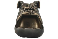 Deko-Figur BULLDOG 30cm bronze mit Ablagefach handmade