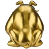 Deko-Figur BULLDOG 70cm gold handmade Hunde-Skulptur