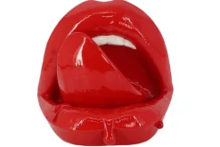 Deko-Figur LIP 25cm rot weiß Hochglanz handmade Pop-Art