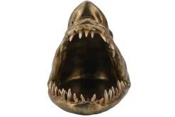 Deko-Figur SHARK HEAD 25cm bronze mit Ablagefach handmade