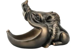 Deko-Figur WARTHOG 35cm bronze mit Ablagefach handmade