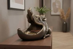 Deko-Figur WARTHOG 35cm bronze mit Ablagefach handmade