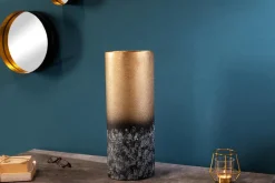 Dekorative Vase ABSTRACT 40cm gold Metall Patina handmade