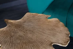 Dekorativer Beistelltisch GINKGO LEAF 55cm gold handmade Metall
