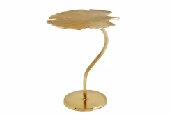 Dekorativer Beistelltisch GINKGO LEAF 55cm gold handmade Metall