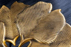 Dekorativer Beistelltisch GINKGO LEAFS 60cm gold handmade Metall