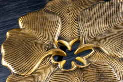 Dekorativer Beistelltisch GINKGO LEAFS 60cm gold handmade Metall