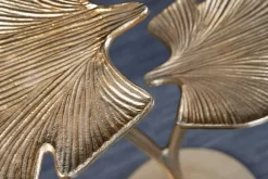 Dekorativer Beistelltisch GINKGO LEAFS 50cm gold handmade Metall