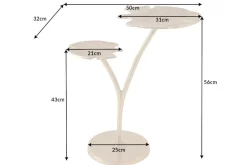 Dekorativer Beistelltisch GINKGO LEAFS 50cm gold handmade Metall