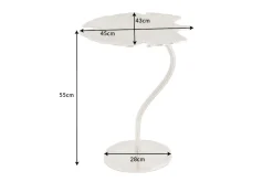 Dekorativer Beistelltisch GINKGO LEAF 55cm silber handmade Metall