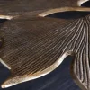 Dekorativer Couchtisch GINKGO LEAFS 75cm gold handmade Metall