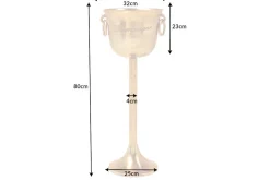 Dekorativer Sektkühler CHAMPAGNE 80cm antik gold handmade Metall Flaschenkühler
