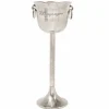 Dekorativer Sektkühler CHAMPAGNE 80cm antik silber handmade Metall Flaschenkühler