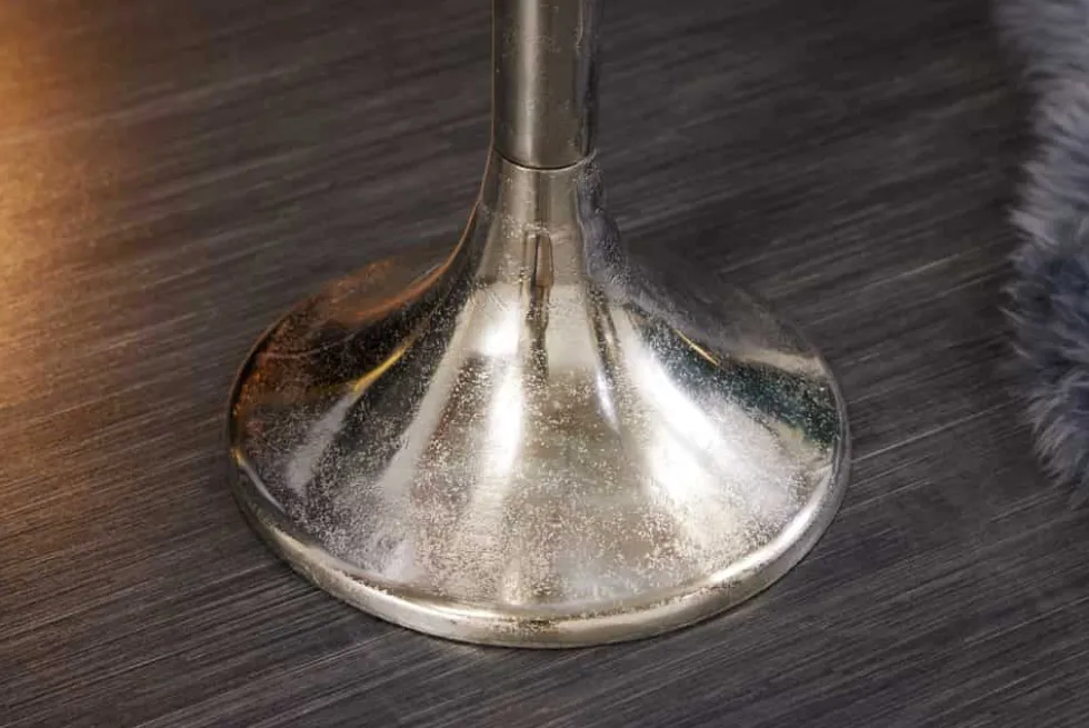 Dekorativer Sektkühler CHAMPAGNE 80cm antik silber handmade Metall Flaschenkühler
