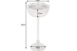 Dekorativer Weinkühler VINO 80cm silber handmade Metall Flaschenkühler Sektkühler