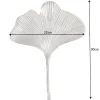 Dekoratives Kleiderhaken 3er Set GINKGO 30cm silber handmade Metall