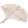 Dekoratives Schalen 3er Set GINKGO 30cm gold handmade Metall