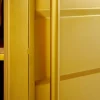 Design Aktenschrank GLOBETROTTER 180cm gold Eisen Container Upcycling Highboard