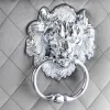 Design Barhocker CASTLE DELUXE grau Samt silber Edelstahl mit Lehne Chesterfield