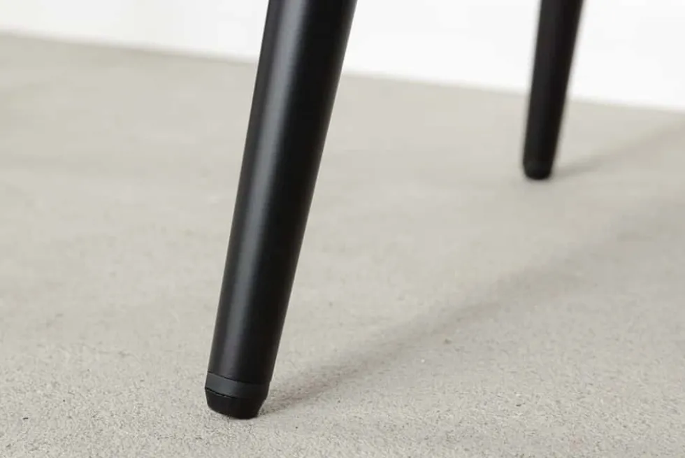 Design Barhocker MILANO champagner beige Samt Barstuhl mit Lehne Metall schwarz