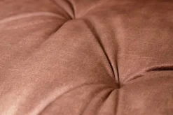Design Barhocker MILANO rost braun Samt Barstuhl mit Lehne Metall schwarz Chesterfield-Steppung
