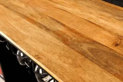 Design Bartisch EASY RIDER 230cm weiß rot schwarz Mangoholz Motorrad Upcycling