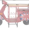 Design Bartisch SCOOTER 180cm rot Mangoholz Handarbeit Upcycling