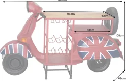Design Bartisch SCOOTER 180cm rot Mangoholz Handarbeit Upcycling