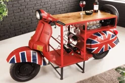 Design Bartisch SCOOTER 180cm rot Mangoholz Handarbeit Upcycling