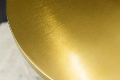Design Beistelltisch ABSTRACT 60cm gold Metall gebürstet Patina Handarbeit rund Säulentisch