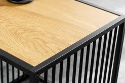 Design Beistelltisch ARCHITECTURE 40cm natur schwarz Wildeiche Metall