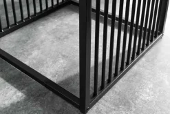 Design Beistelltisch ARCHITECTURE 40cm natur schwarz Wildeiche Metall