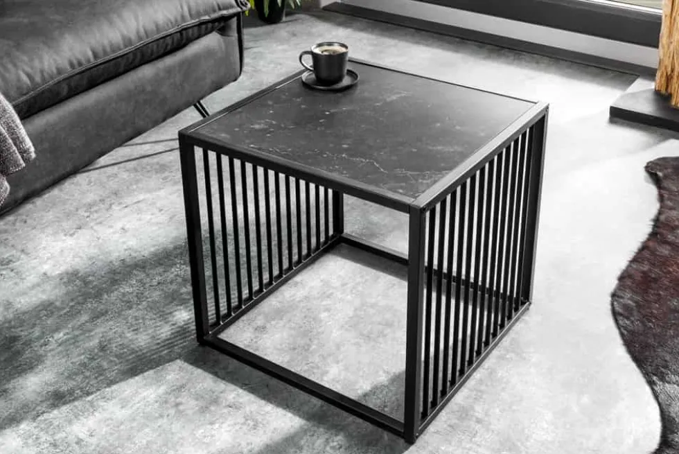 Design Beistelltisch ARCHITECTURE 40cm graphit Metall