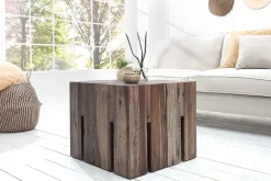 Design Beistelltisch CASTLE 45cm Treibholz Sitzhocker
