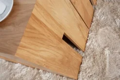 Design Beistelltisch CASTLE 45cm natur Wildeiche Massivholz geölt Sitzhocker
