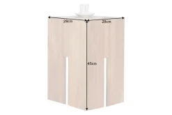 Design Beistelltisch CASTLE 45cm natur Wildeiche Massivholz geölt Sitzhocker