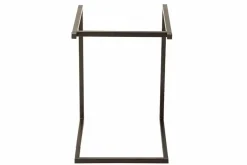 Design Beistelltisch CIANO 40cm Akazie Massivholz schwarz Tablett-Tisch