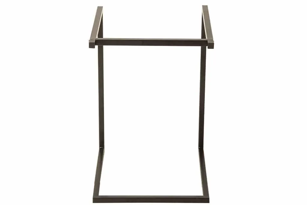Design Beistelltisch CIANO 40cm Akazie Massivholz schwarz Tablett-Tisch