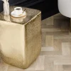 Design Beistelltisch UNIT 45cm gold Hammerschlag handmade Metall Aluminium